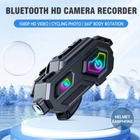 C8 MAX Motorcycle Helmet Headset 1080P HD Motorbike Dash Cam With FM Radio Bluetooth5.3 Intercom Helmet Headset IPX5 Waterproof