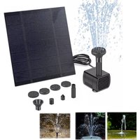 Solar Panel Powered Water Feature Pump with Nozzles Solar Fountain Pond Pump Kit for Bird Bath Ponds Garden Fish Tank
