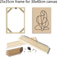 25x35cm DIY Wooden Frame For 30x40m Canvas Prints Diamond Painting Frame Kit Picture and Poster Wood Bars Wall Frame Home Decor
