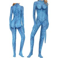 Avatar The Way of Water Cosplay Costume Tail Bodysuit Alien Halloween Birthday Theme Party Role Playing Outfit Adult Women Men