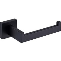 Matte Black Toilet Paper Holder SUS304 Stainless Steel Wall Mounted Square Modern Bathroom Kitchen Tissue Roll Dispenser