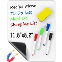 A4 Size Dry Erase White Board for Fridge Sticker Magnetic Whiteboard,Portable 11.8"x8.2" Planner for Refrigerator