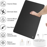 5 Sizes Large Earthing Mat Grounding Pad for Pain Relief Better Sleep Reduced Anxiety Body Massager Earth Connected Wellness