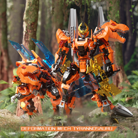 F5-A0007 Mecha series 2-in-1 Dinosaur Mecha Mecha Machine Tyrannosaurus rex model assembling children's building blocks