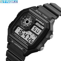 SYNOKE Military Digital Watches Men Sports Luminous Chronograph Waterproof Male Electronic Wrist Watches Relogio Masculino
