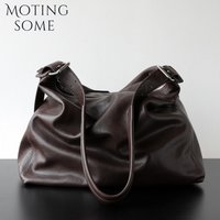 Motingsome Top Quality Cowhide Leather Handbag Woman Casual Tote Luxury Vegetable Tanned Cow Skin Large Capacity Bags 2025 New