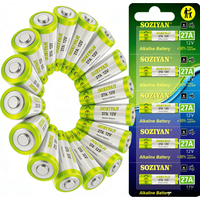 12V 27A Alkaline Battery - Long Lasting,for Doorbell,Remote Control,Gamepad,Toys-27AE/LR27/G27A - Long Shelf Life High Capacity