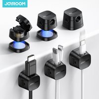 Joyroom 6PCS Detachable Magnetic Cord Organizer Under Desk Nightstand Home Office Car Wire Keeper Magnetic Cable Clips JR-ZS668