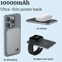 10000mAh Magnetic Wireless Power Bank 20W Fast Charging Portable External Battery for IPhone 17 IWatch AirPods Magsafe Powerbank