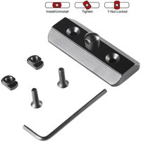 Adaptateur de trépied, monopode et bipied avec support en aluminium pour sangle, incluant 4 écrous en T, 4 vis et 1 clé, compatible Harris pour la chasse