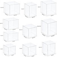 10-15-20-30-35-40cm Transparent Acrylic Display Box Diy Doll Car Model Blind Box Toy Dustproof Cabinet Can Be Customized Size