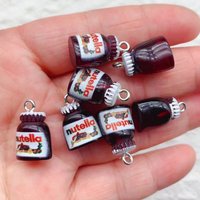 10Pcs Cartoon 3D Bread Jam Resin Charms for Necklace Earrings Keychain Making Jewelry Cute Bottle Floating Pendants