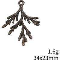 10pcs 34x23mm 2 Colors Antique Silver Color Antique Bronze Color Cypress Leaf Charms Handmade Jewelry Making Accessories