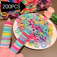 200PCS Colorful Rubber Bands Nylon Elastic Girls Hair Bands Ponytail Small Hair Tie Rubber Bands Scrunchie Hair Accessories New