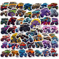 AliExpress NONE 50pcs JDM Monster Truck Stickers for Car Racing Motorcycle Bike Skateboard Luggage Laptop Phone Case Random Sticker Bomb Decals