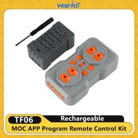 TF06 MOC Rechargeable Remote Control Kit 6 Power Output Support APP Program for Building Blocks Power Functions Kids Toys Gifts