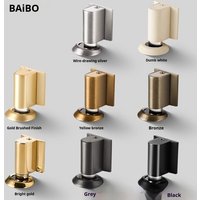 BAiBO No Drill Invisible Magnetic Door Stopper Anti Collision Windproof Floor Mounted For Home Bathroom Bedroom Interior Doors