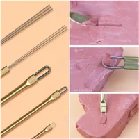 Spring Texture Scraper Skin Texture Needle Brass Stainless Steel Finely Carved Hand-made Oil Mud Sculpture Pottery Tool