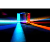 Optical Glass Prism Set X-cube Rainbow Prism for Light Dispersion Experiments & Science Education