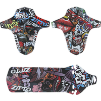 Cartoon Bicycle Fenders Bike Mudguard Carbon Fiber Front Rear MTB Mountain Bike Wings Mud Guard Cycling Accessories
