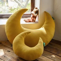 Cotton Gauze Nap Pillow Moon Style Soft Soothing Throw Nursing Pillow Baby Backrest Bedding Newborn Accessories