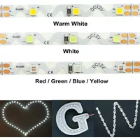 12V S Shape LED Strip Light Tape 2835 60LED/m 120LED/m Flexible LED Light Strip Lamp Warm White Light Bending Channel Letter