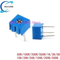 10Pcs/5pc 3362 3362P Trimmer Potentiometer Variable Resistor 1K 2K 5K 10K 20K 50K 100K 200K 50R 500K 100R 200R 100 200 500 ohm