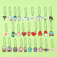 1PCS Medical Series Keychain Fashion Design Heart Pill Nurse Keyring Fit Car key Accessories Handbag Pendant Friends Key Gift