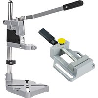 Drill Press Stand for Hand Drill Adjustable Bench Clamp Support Tool Hand Drill Single Hole Workstation Aluminum Base Portable