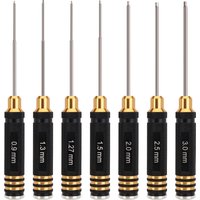 INJORA 7PCS HSS Steel Hex Screwdriver Set 0.9/1.27/1.3/1.5/2.0/2.5/3mm Tool Kit for RC Crawler Car Boat Helicopter Model