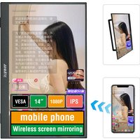 Anmite 14 Inch Wireless Projection Monitor Automatic rotation Portable Display for Laptop, Mac and Phone WiFi Projection
