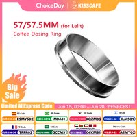 57MM 57.5MM Coffee Dosing Ring 304 Stainless Steel For Lelit Funnel Portafilter Coffee Accessories Espresso Barista Tools
