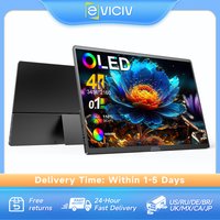 EVICIV 15.6inch 4K OLED Portable Monitor with Seelve Case UHD3456×2160 500Nits Type-C HDMI-Compatible for Phone PC Laptop Gaming