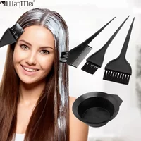 4Pcs Professional Hair Dyeing Kit Hair Color Dye Bowl Stirring Brush For DIY Hair Coloring Bleaching Salon Home Hair Dye Tools