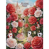 Foreveryoung Rose Garden Maze (Alice’s Maze) Diamond Painting Kit, 22"×29" (55×73cm) Resin Square + AB Diamonds