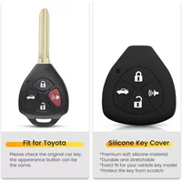 KEYYOU 4 Buttons Remote Silicone Key Case Cover For Toyota YARIS AURIS Sienna Matrix Yaris Venza Protector 2005 2006 2007 2008