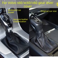 For Volvo XC60 V60 S60 gear lever dust cover 2013-2019 gear shift dust cover leather automatic transmission gear shift knob boot