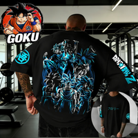 2026 Summer Dragon Ball Gym T-shirt 100% Cotton Goku All Forms Print Oversized Fitness Streetwear for Men Women Adults & Kids