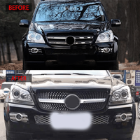 Front Bumper Grille For Mercedes-Benz GL-Class X164 2007-2012 GL320 GL350 GL450 GT-R Style Vertical Kidney Radiator Grill
