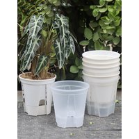 5 Pcs Self Watering Plant Pot Plastic Orchid Pots with Holes Transparent Nursery Pot for Phalaenopsis