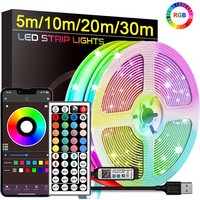 RGB Led Strip Verlichting 5m 10m 20m 30m Led Kamer Licht met APP Controle flexibele Lint Luces Led Tape voor Kamer Slaapkamer Decoratie