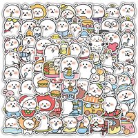 102 pieces of self-deprecating bear stickers for cute decoration of notebooks, journal, desktop wall art
