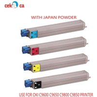 1PCS JAPAN Powder For OKI C9600 C9650 C9800 C9850 42918984 42918916 Toner Cartridge With Chip