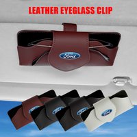 Leather Car Sunglasses Holder Multi-function Glasses Storage Clip For Ford Fiesta Mondeo Fusion Explorer Escape Shelby Edge Kuga