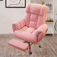Office Chair Lazy Computer Chair Adjustable Height Retractable Footrest Decor Swivel recliner for Reading Room Living Room