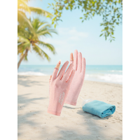 Sport Ice Silk Gloves Breathable Sun Protection Cycling Three-Finger Gloves Summer Cooling Touchscreen Anti-Slip Women Gloves