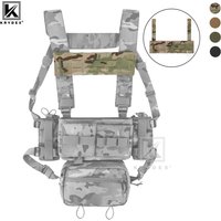 KRYDEX Tactical Chest Rig Front Chest Holder Bridge MOLLE Panel Phone Mount Platform for D3CR MK3 MK4 UW SOP Rigs Accessories