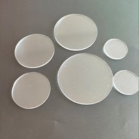 2pcs 35mm 45mm 50mm 60mm 75mm Thickness 3mm Anti-glare Cloth Glass Lens LED Optical Grid Round Flat Lens for LED Flashlight