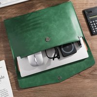 A4 Leather Document Storage Bag Briefcase Simple and Retro Single-layer Thick and Waterproof Large Capacity Business Bag