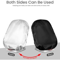 1PC Both Sides Silver Black & Baby Car Seat Sun Shade Cover Blocks Out Heat & Sun UV Covers Universal Baby Travel Accessories